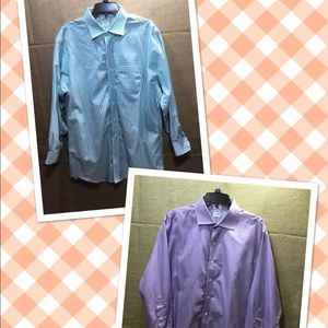 2 Brooks Brothers Slim Fit Non Iron Shirt 17.5-2/3